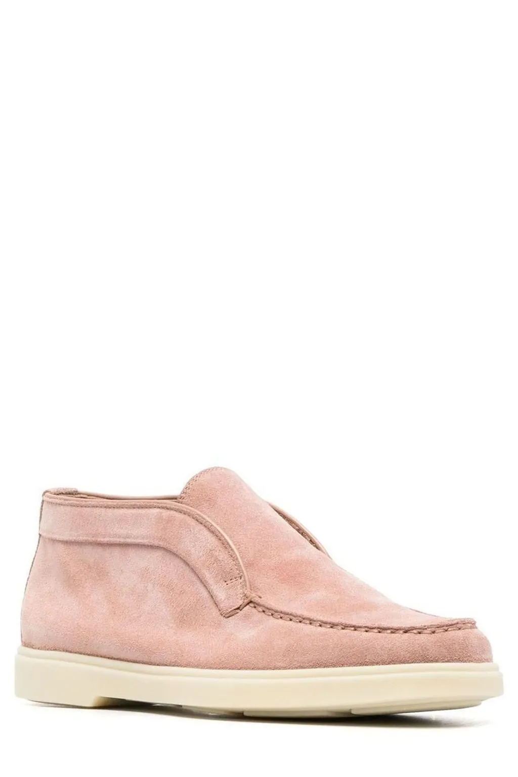 Santoni Round-Toe Slip-On Loafers