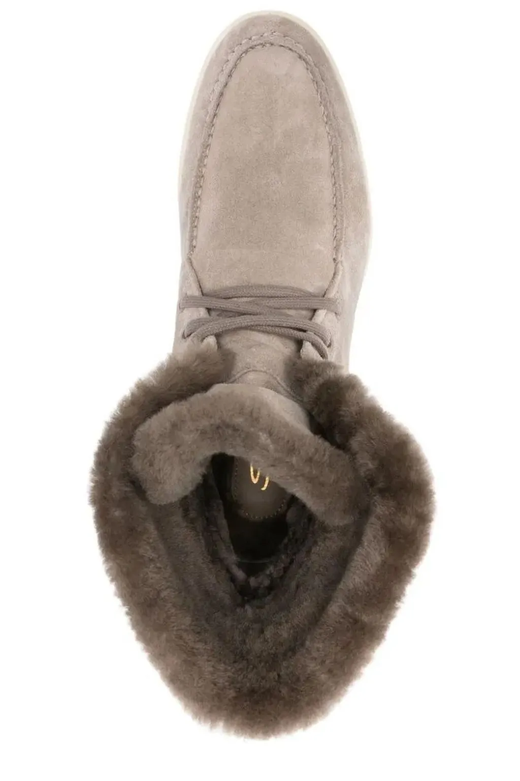 Santoni Fur-Trim Suede Desert Boots