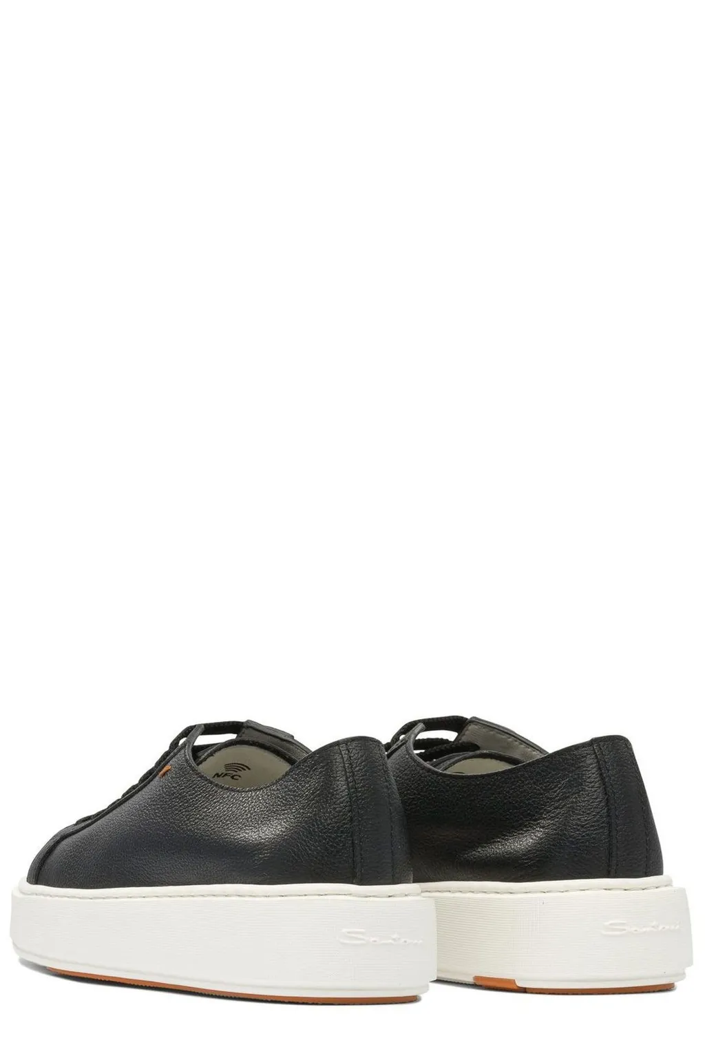Santoni Round-Toe Lace-Up Sneakers