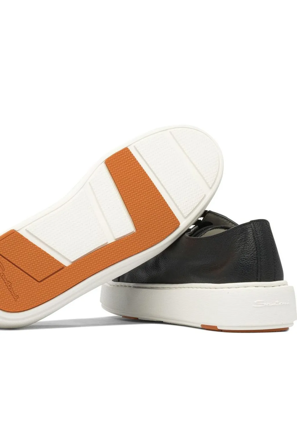 Santoni Round-Toe Lace-Up Sneakers