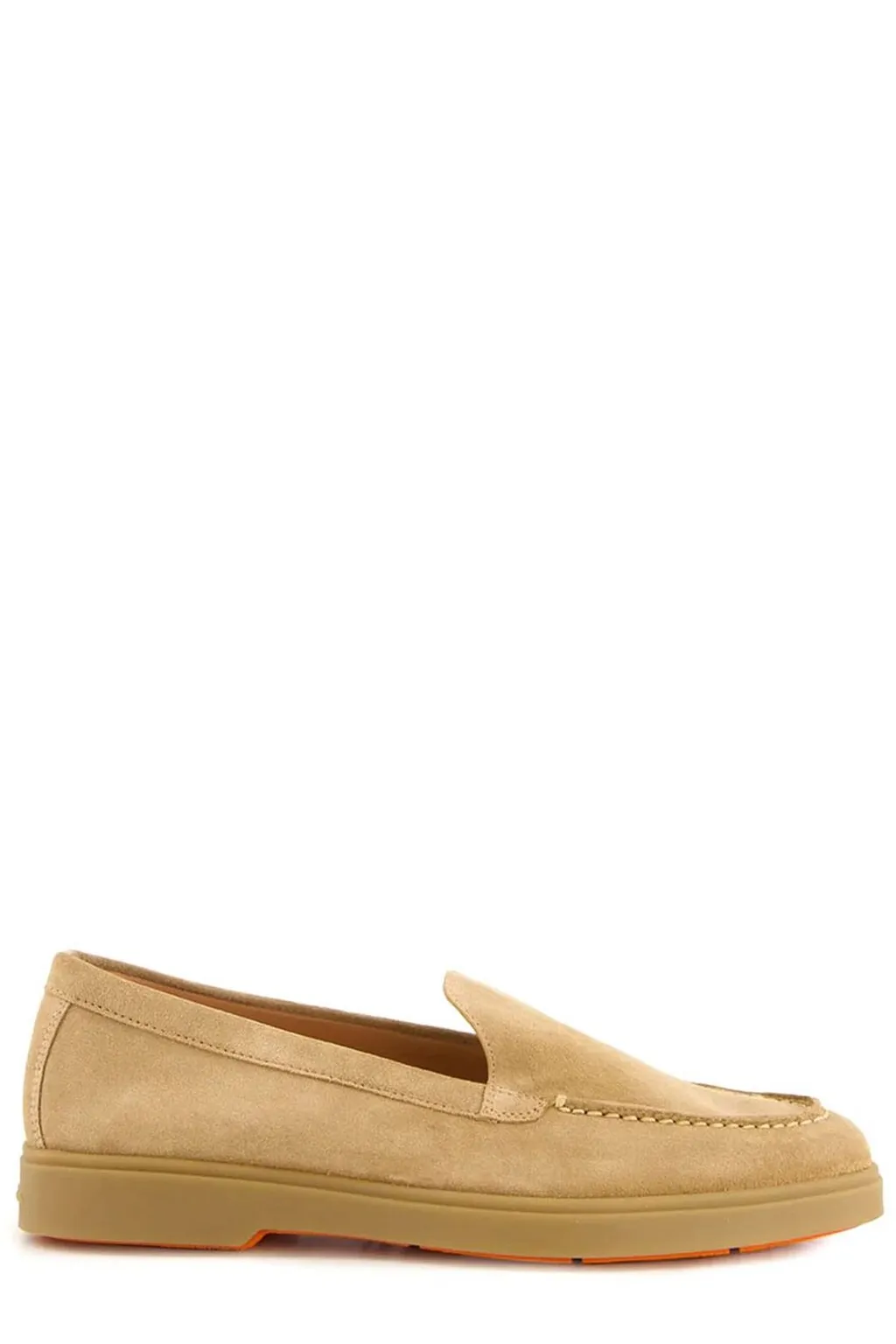 Santoni Almond Toe Slip-On Loafers