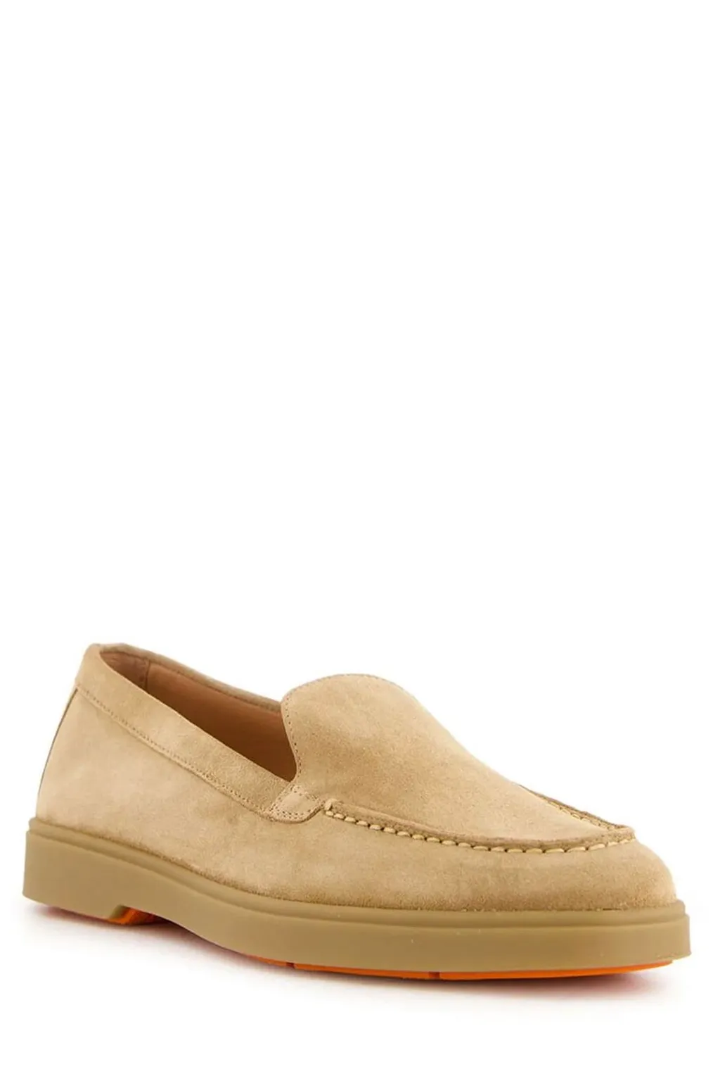 Santoni Almond Toe Slip-On Loafers