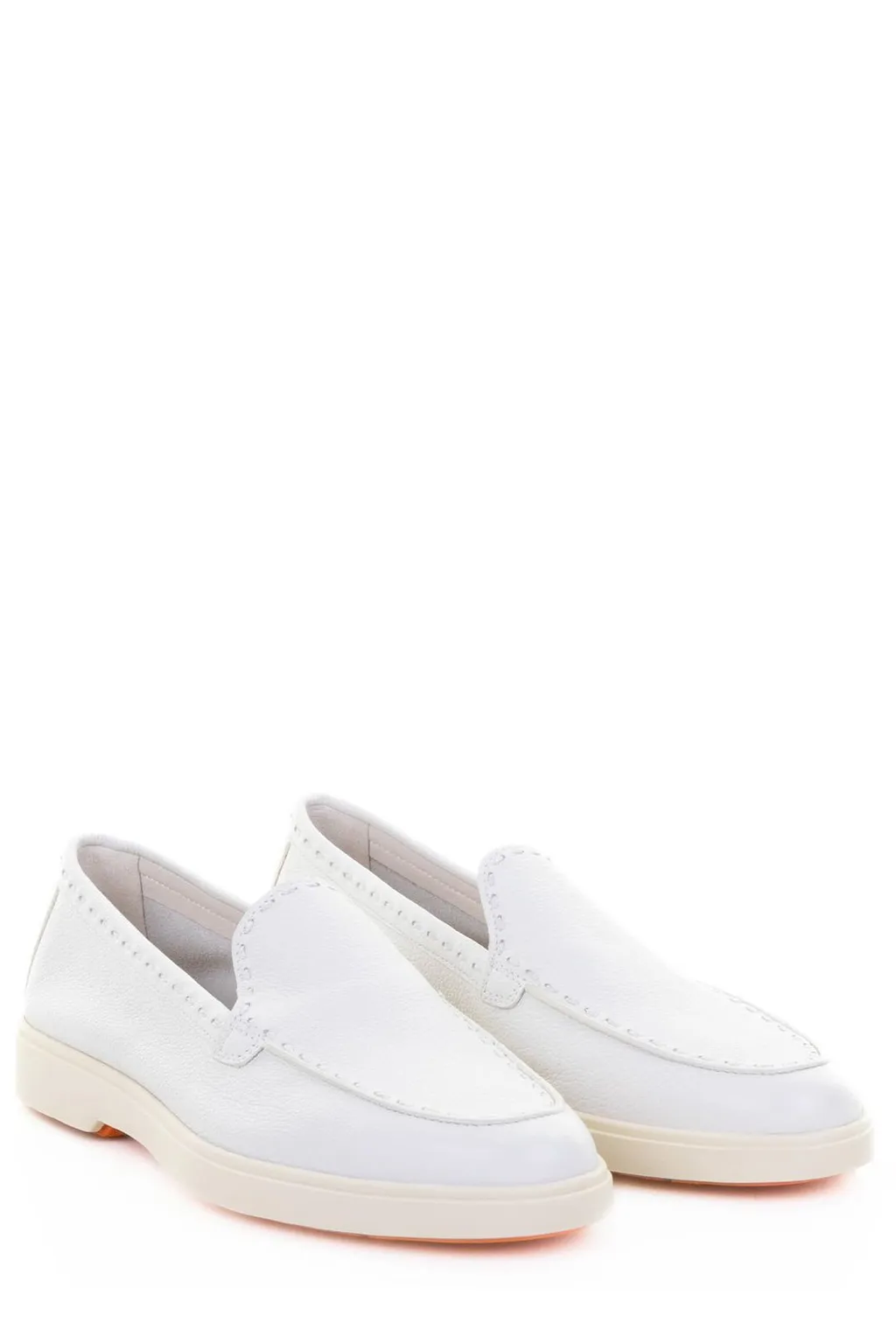 Santoni Round Toe Loafers