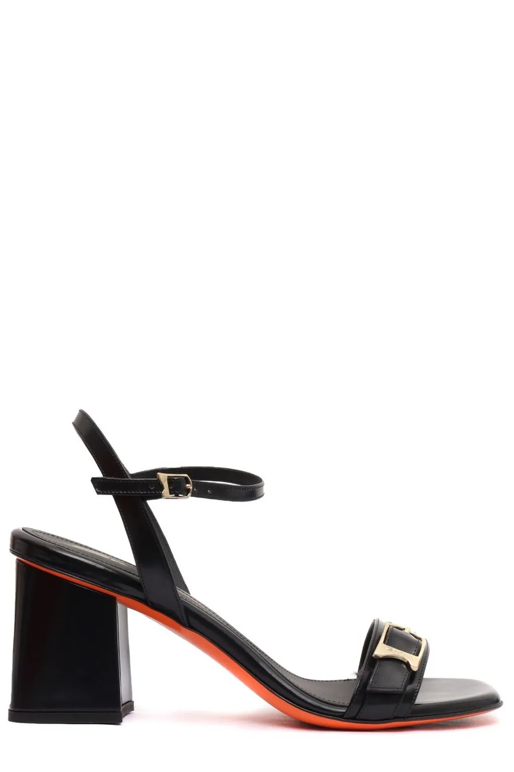 Santoni Buckle Detailed Mid-Heel Sandals