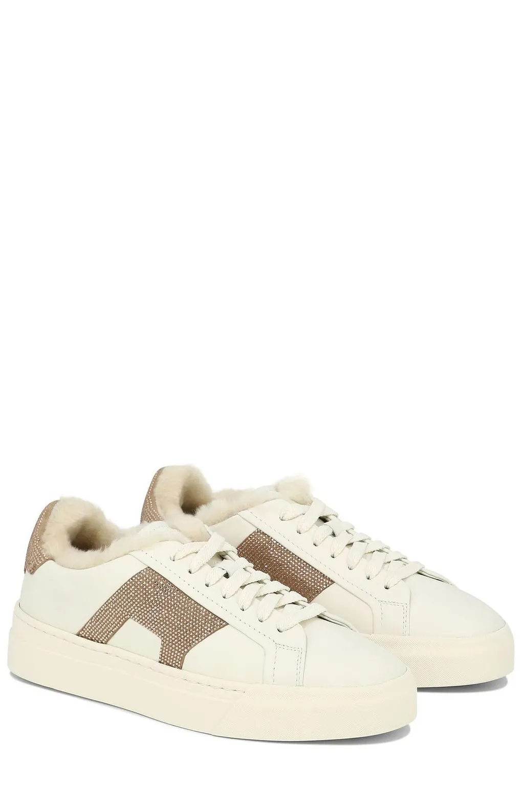 Santoni Double Buckle Embellished Sneakers