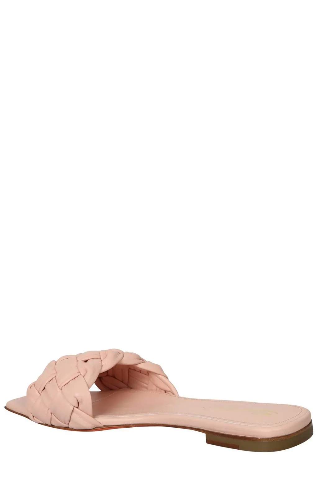 Santoni Woven Square-Toe Sandals