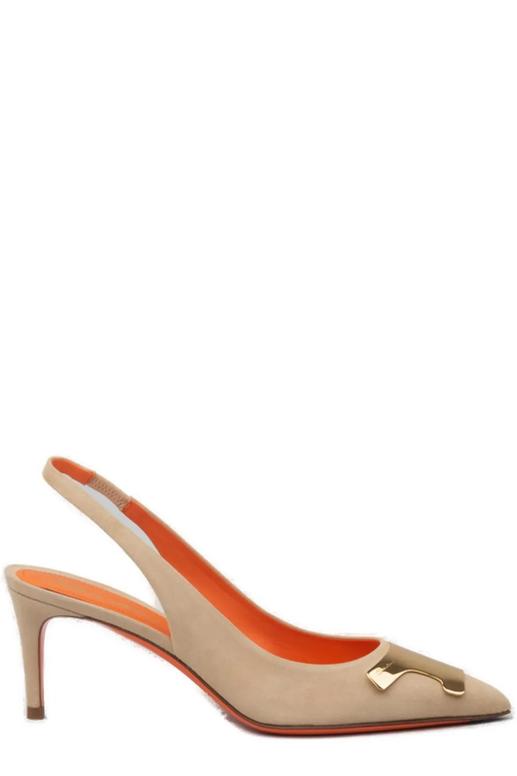 Santoni Slingback Pointed Toe Pumps
