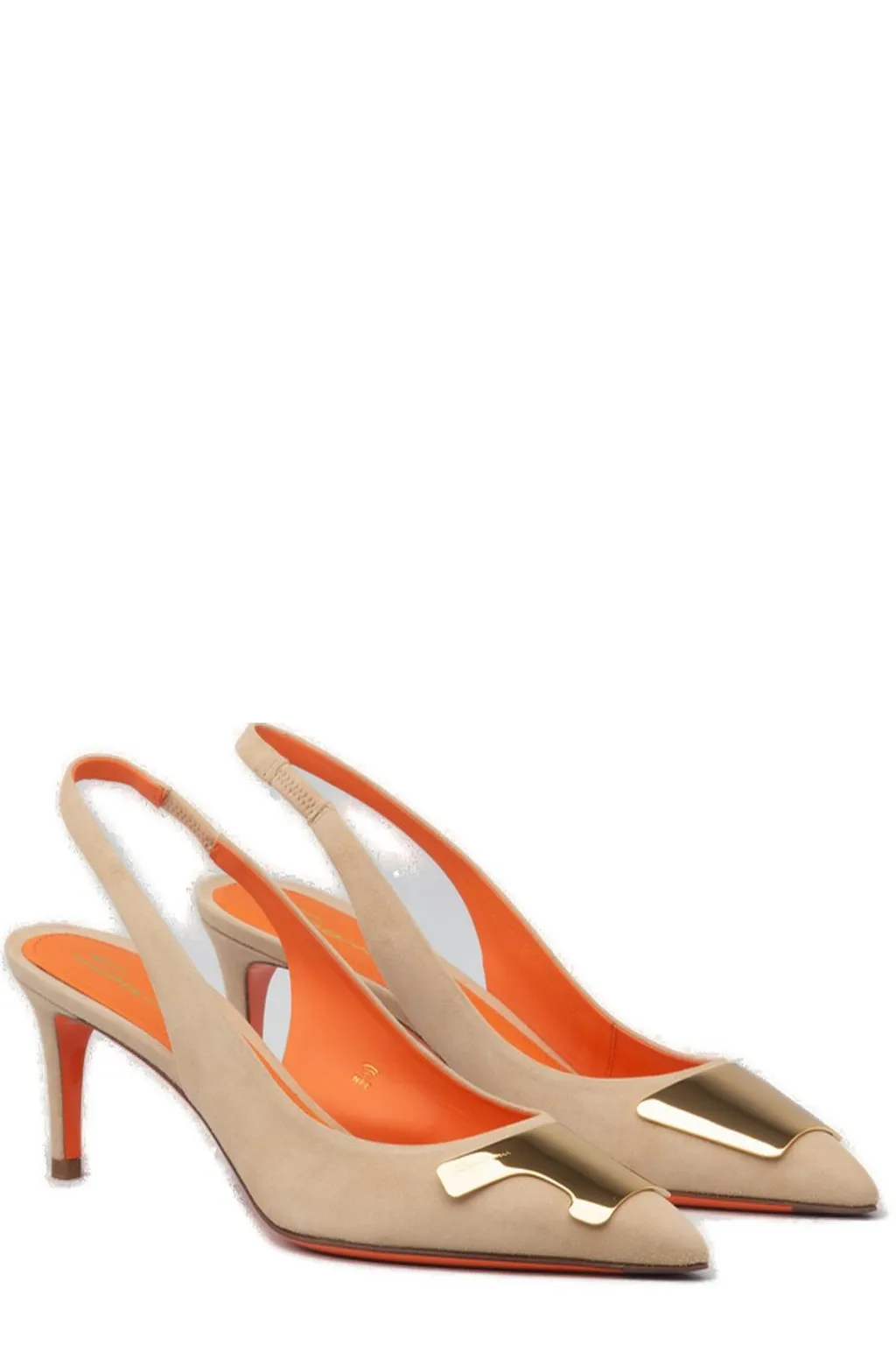 Santoni Slingback Pointed Toe Pumps