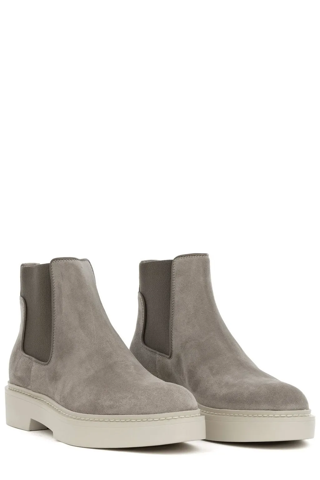 Santoni Round Toe Ankle Boots