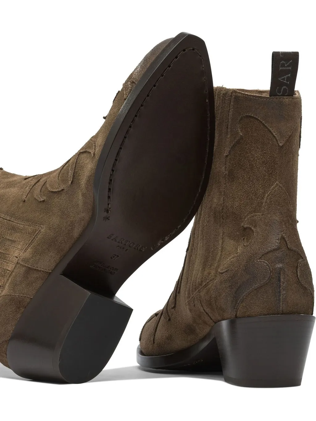 Sartore Embroidered Ankle Boots