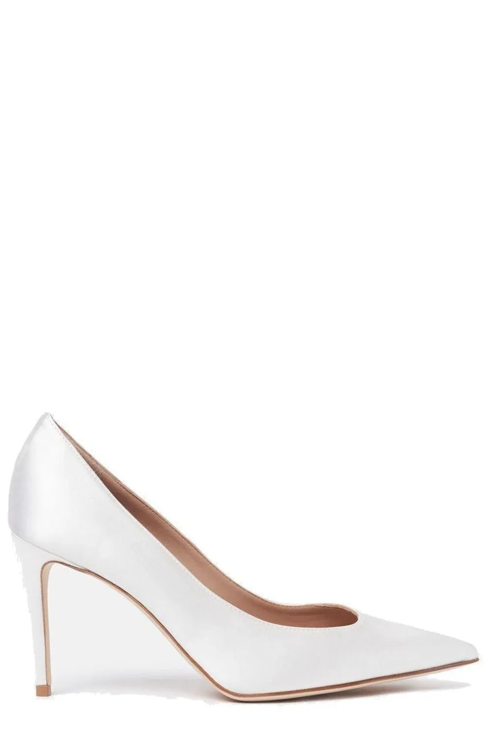 Scarosso Greta Satin Pointed-Toe Pumps