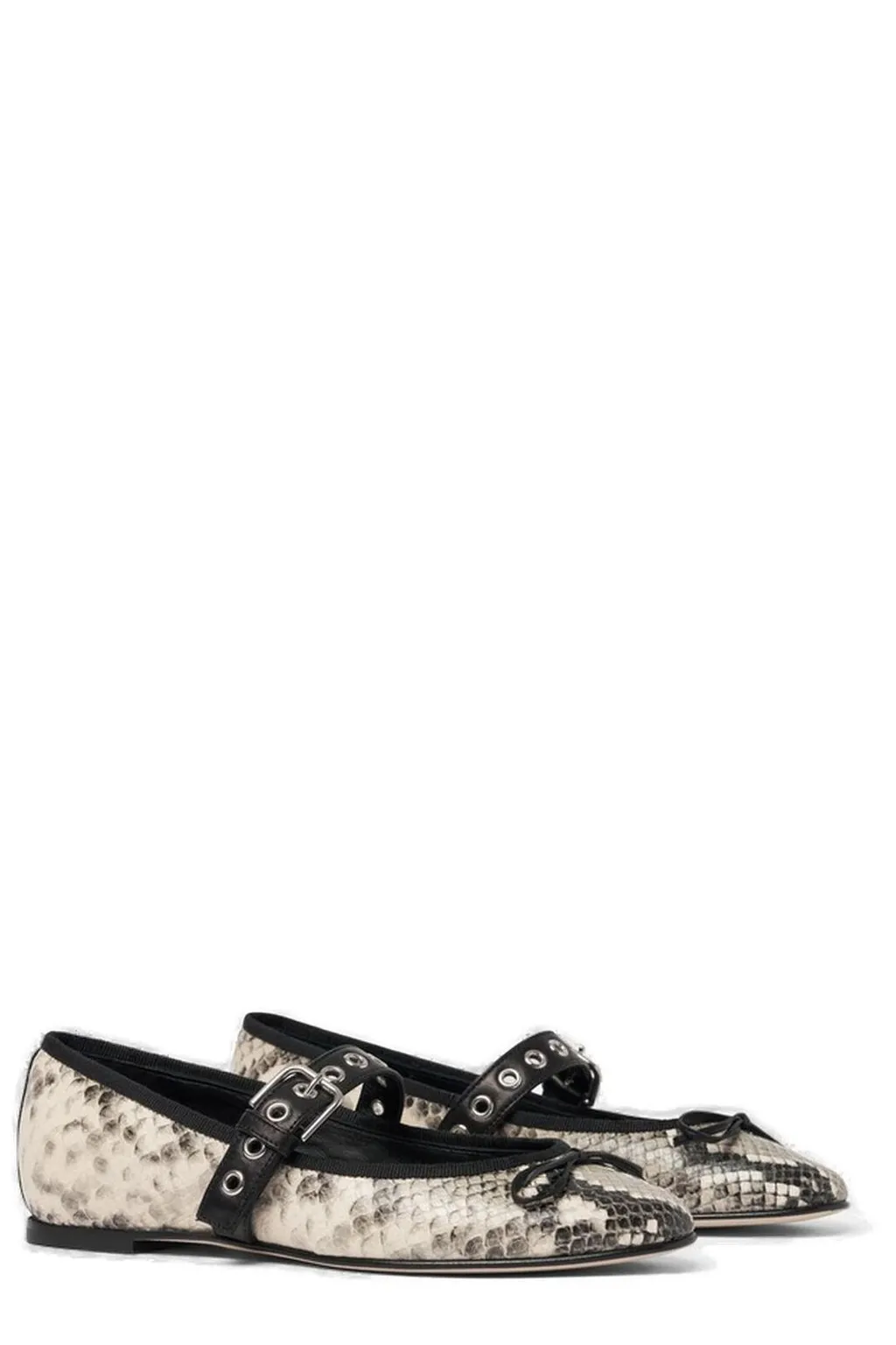 Scarosso Astrid Python Printed Flat Shoes