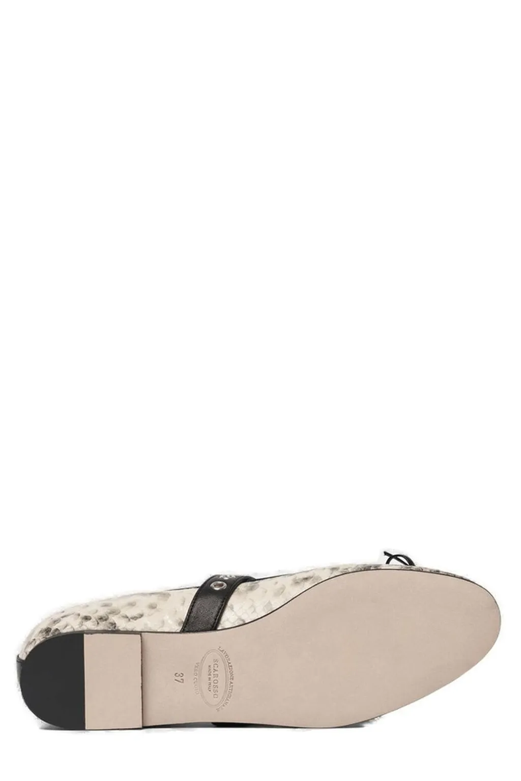 Scarosso Astrid Python Printed Flat Shoes