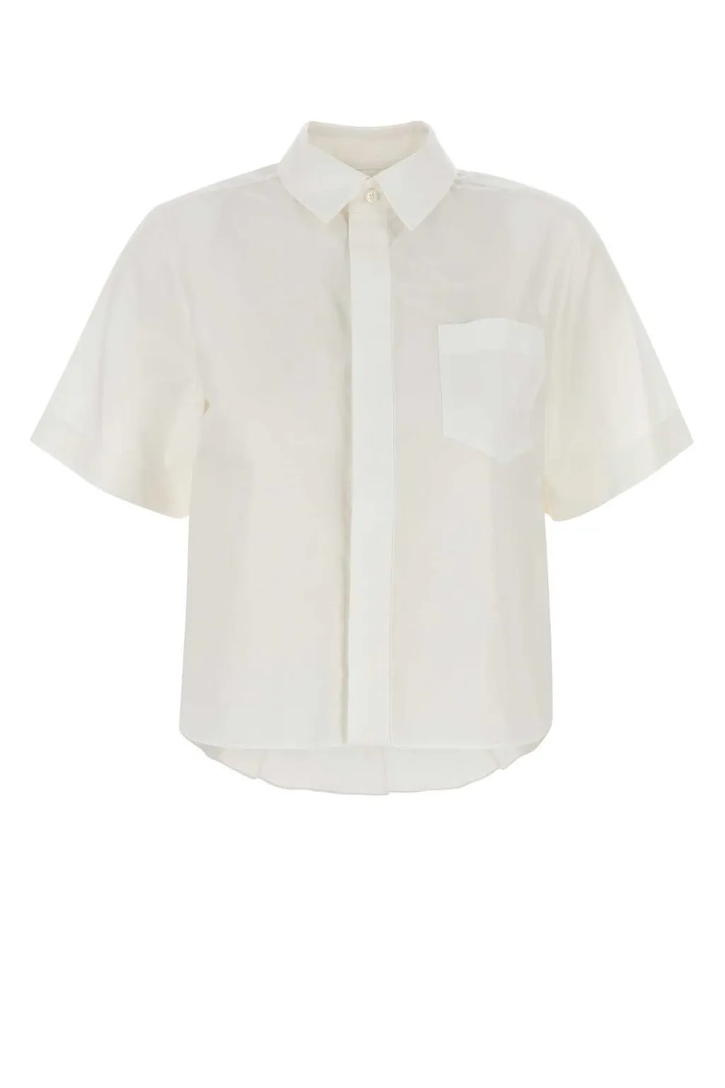 Sacai Short-Sleeved Poplin Shirt
