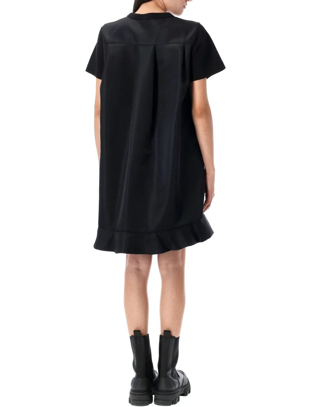Sacai Short-Sleeved Ruffled Mini Dress