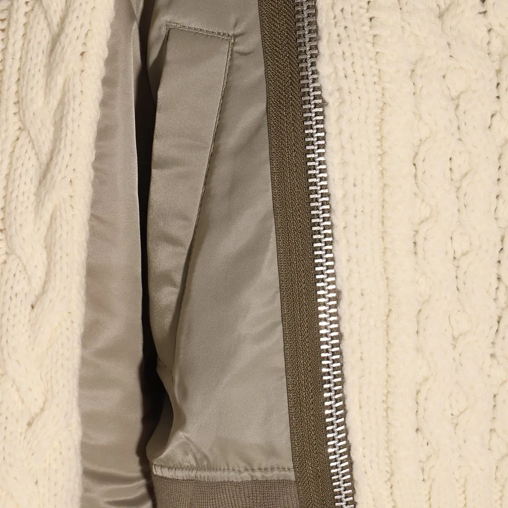 Sacai Panelled Knit Jacket