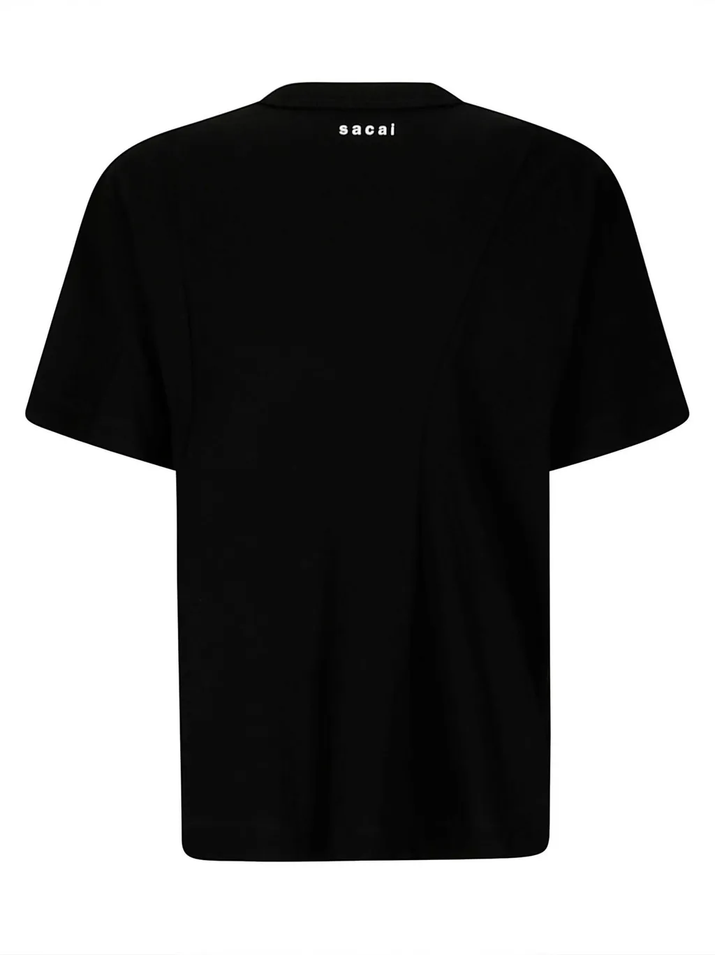 Sacai Slogan Printed Crewneck Jersey T-Shirt