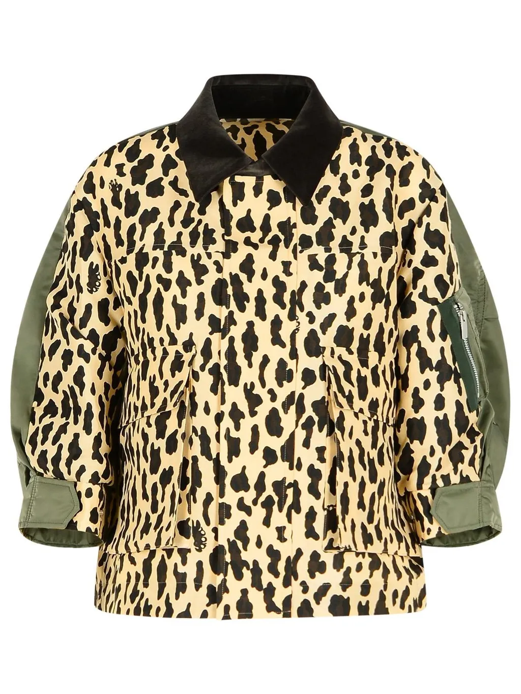 Sacai Leopard Printed Twill Jacket