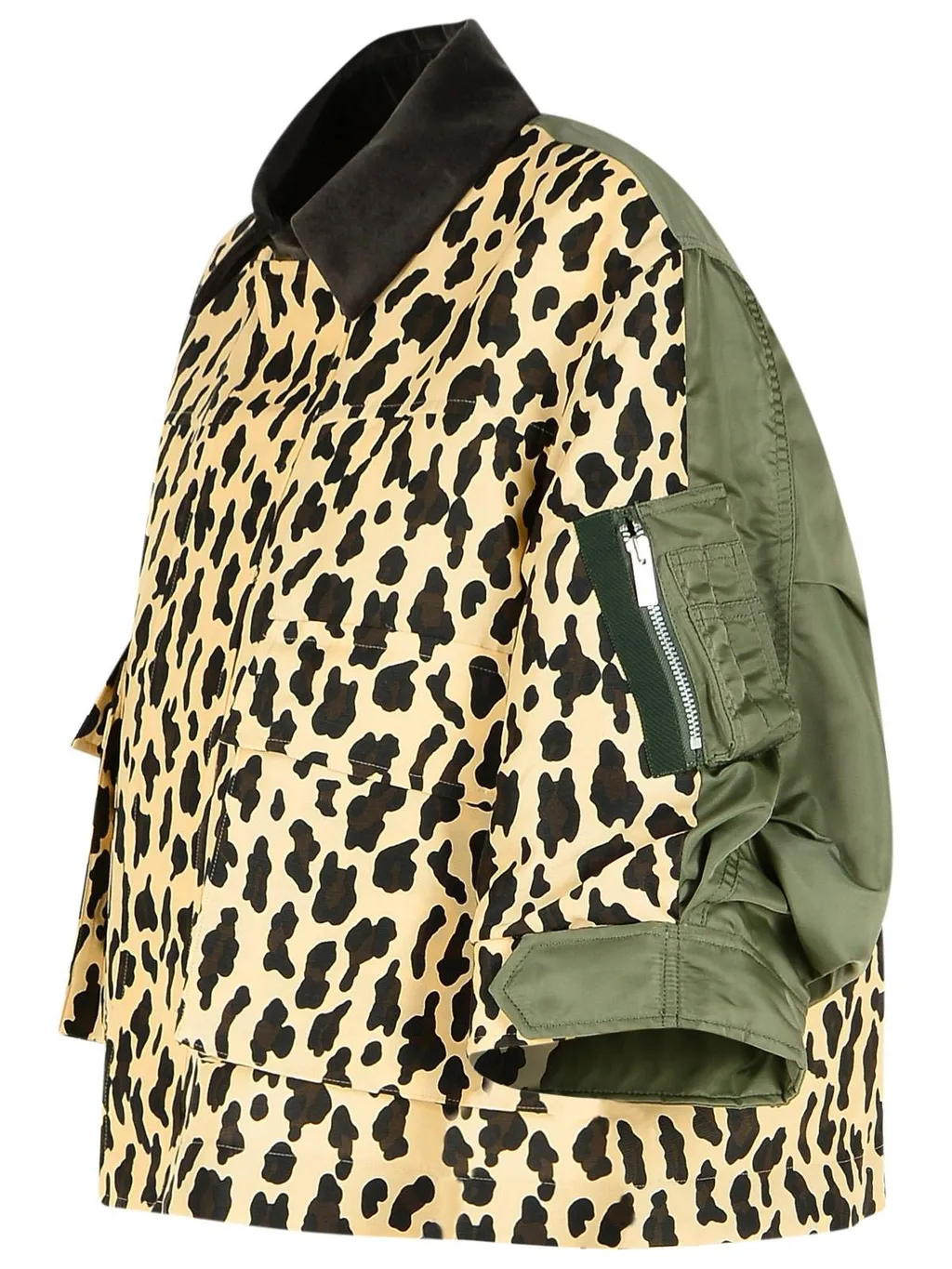 Sacai Leopard Printed Twill Jacket