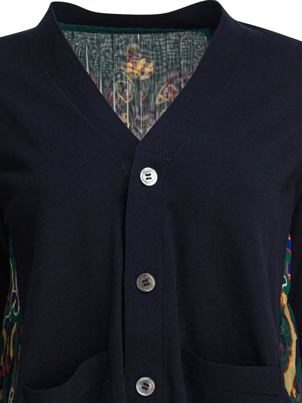 Sacai Floral Print Cardigan