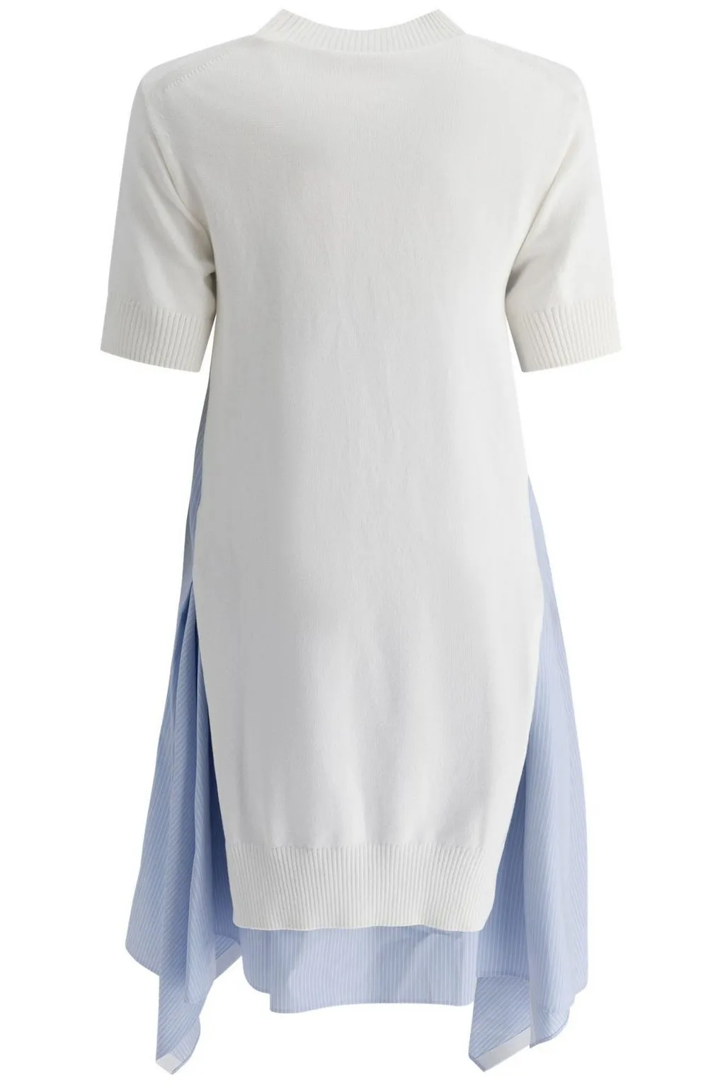 Sacai Poplin Stripe-Detail Dress