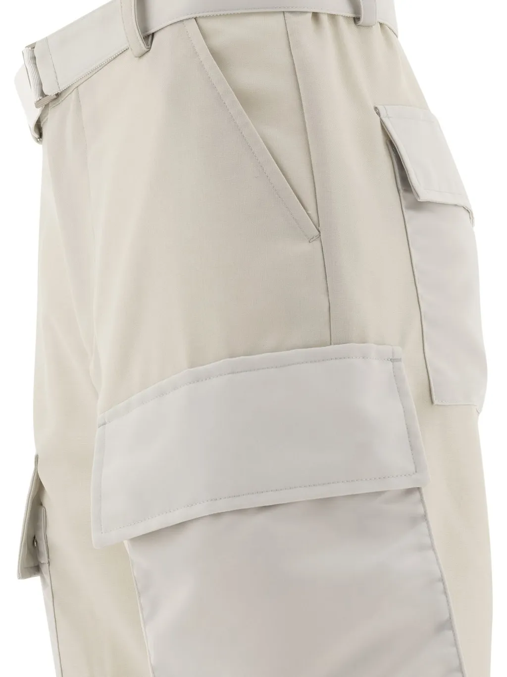 Sacai High-Rise Straight-Leg Trousers