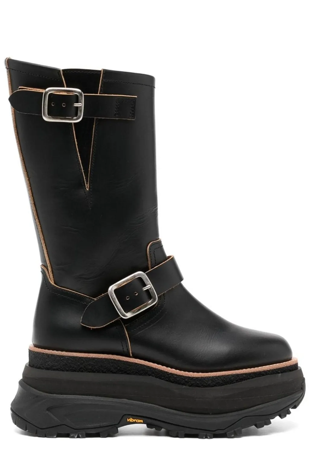 Sacai Buckle Detailed Engineer Boots