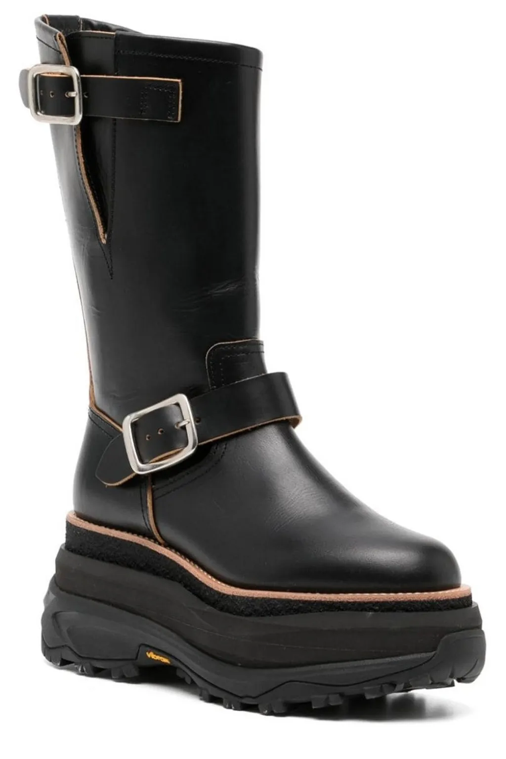 Sacai Buckle Detailed Engineer Boots