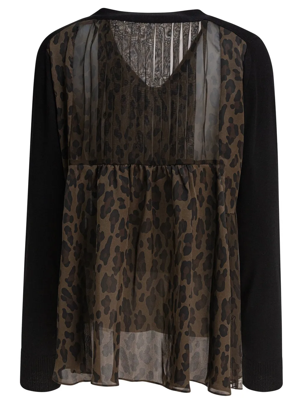 Sacai Leopard Printed Knit Cardigan