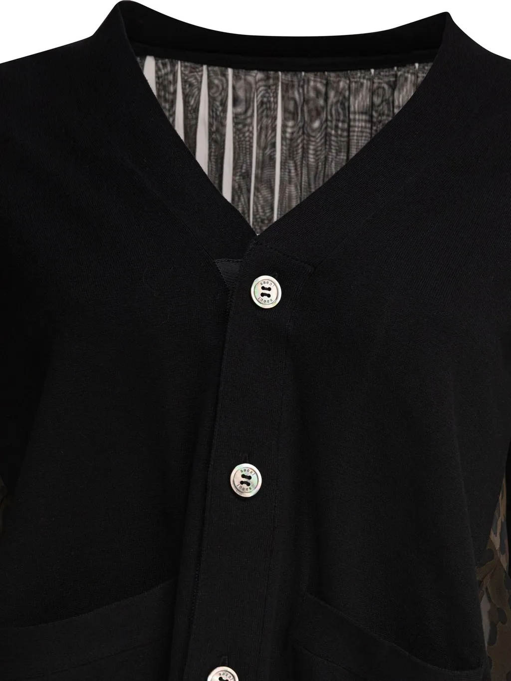 Sacai Leopard Printed Knit Cardigan