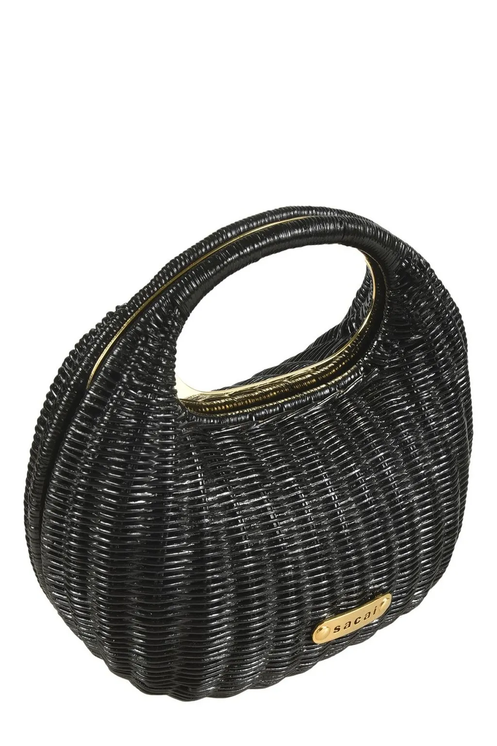 Sacai Logo Plaque Round Bag