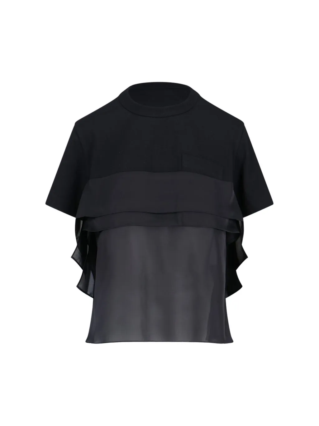 Sacai Panelled Crewneck T-Shirt