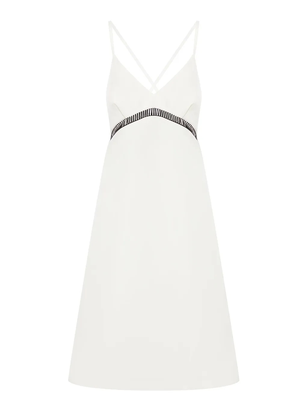 Sacai V-Neck Sleeveless Midi Dress