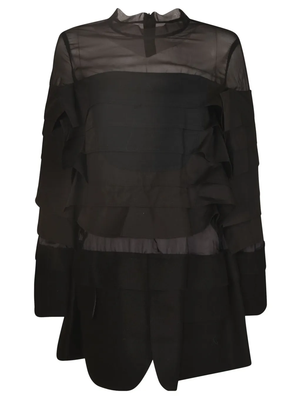 Sacai Layered-Effect A-Line Mini Dress