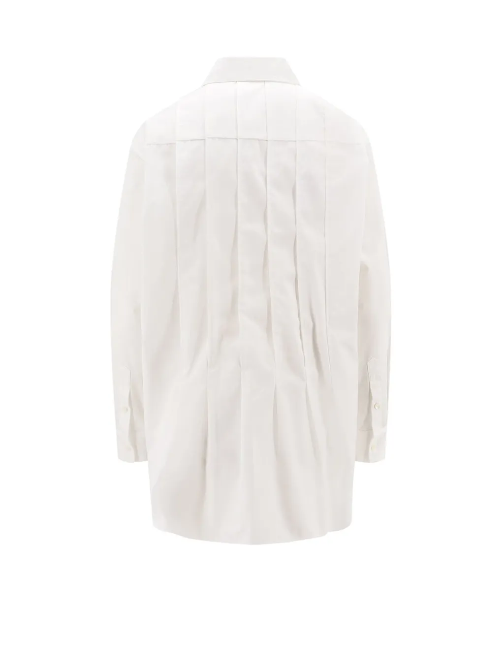 Sacai Collared Pleated Long-Sleeved Shirt