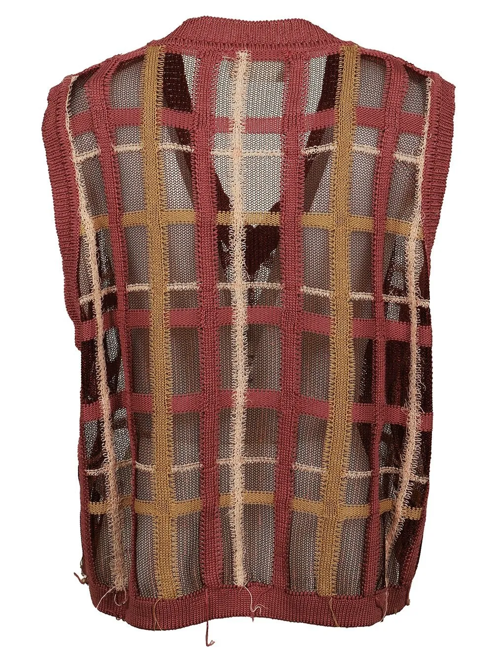 Sacchetti Maglierie Open-Knit V-Neck Gilet