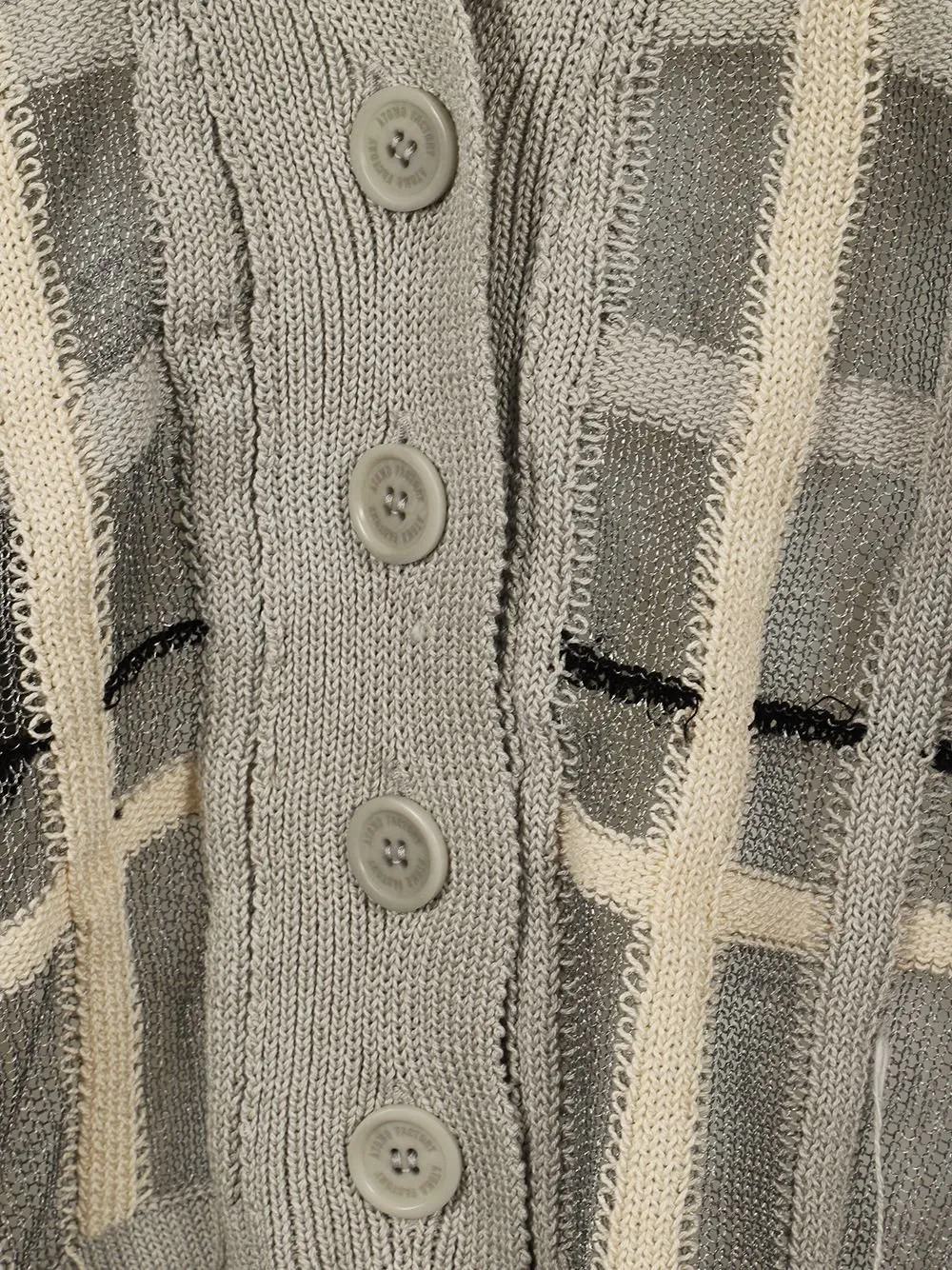 Sacchetti Maglierie Check Pattern V-Neck Cardigan