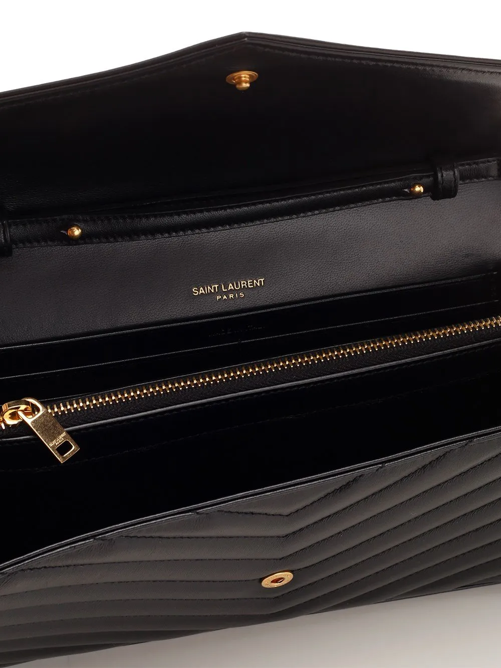 Saint Laurent Cassandre Matelassé Chain Wallet