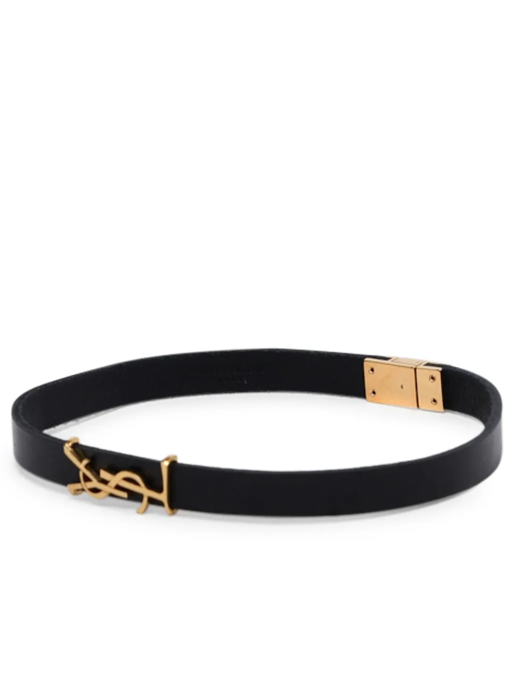 Saint Laurent Cassandre Logo Plaque Bracelet