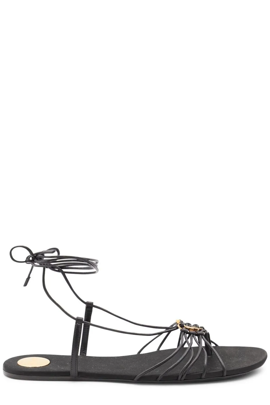Saint Laurent Babylone Logo Plaque Sandals