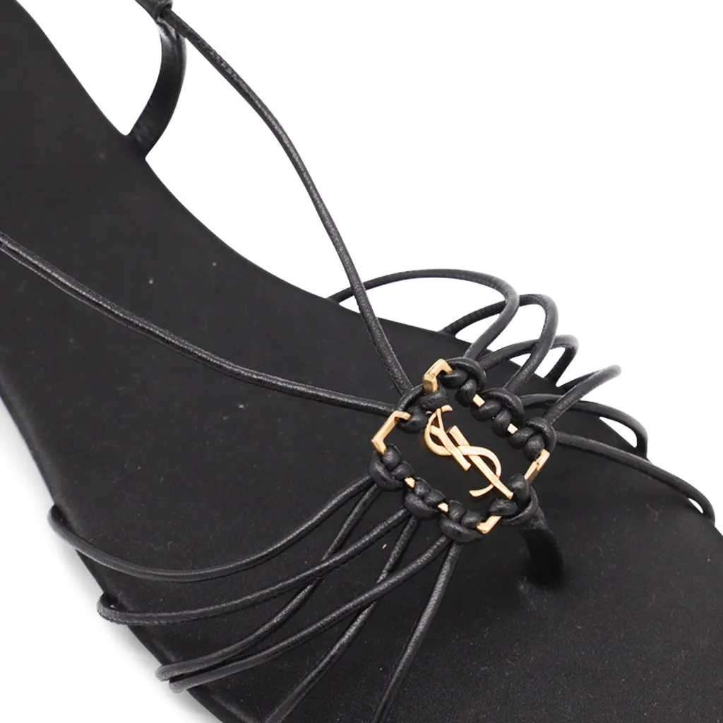 Saint Laurent Babylone Logo Plaque Sandals
