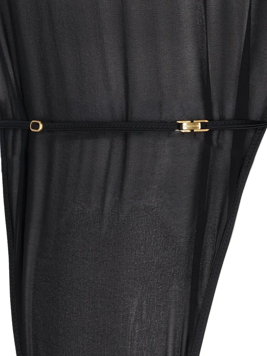 Saint Laurent Backless Long-Sleeved Bodysuit