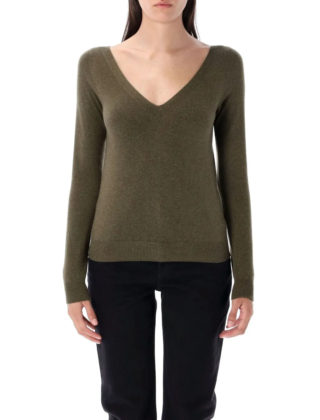 Saint Laurent V-Neck Long-Sleeved Jumper