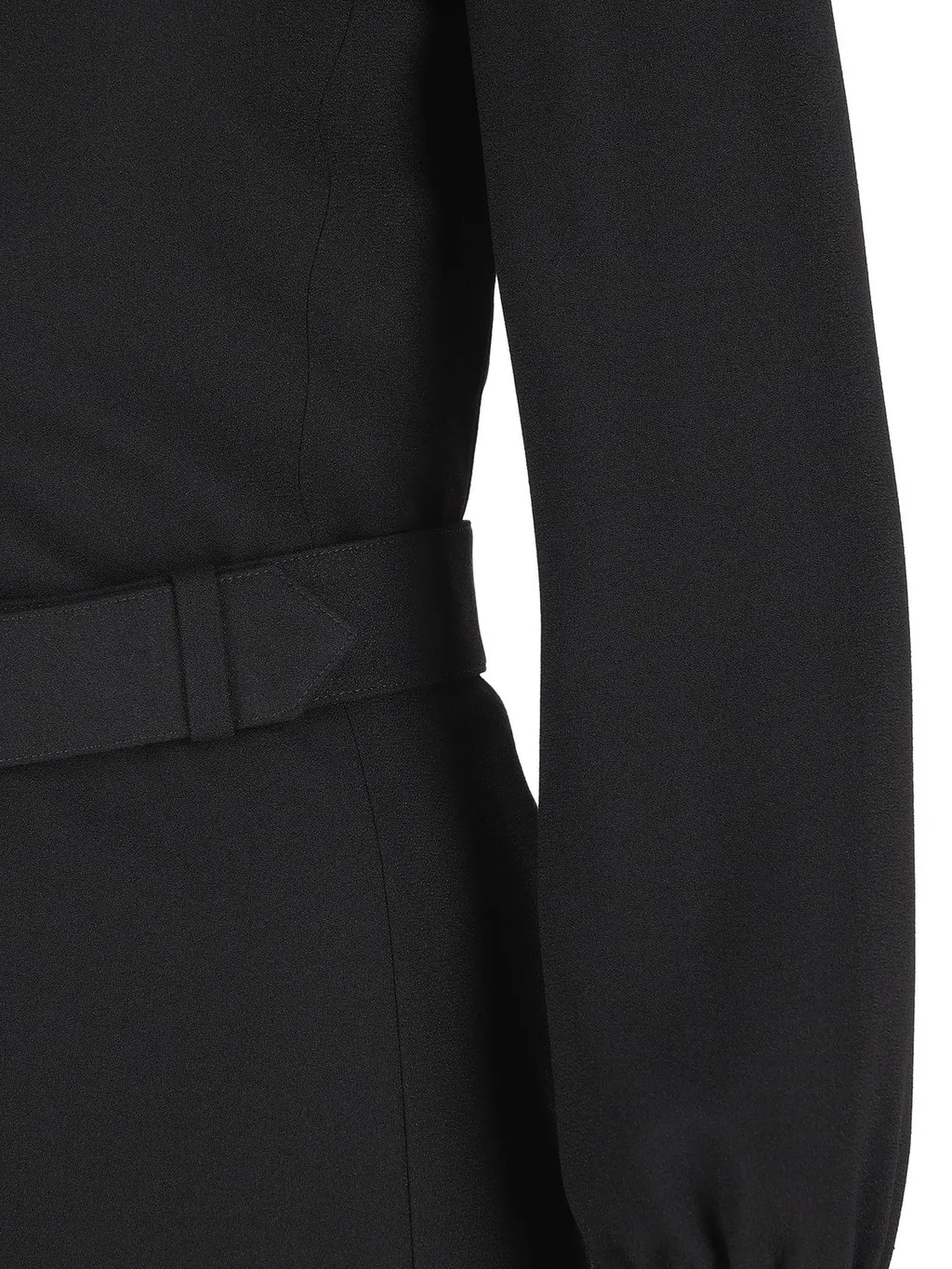 Saint Laurent Backless Long-Sleeved Mini Dress