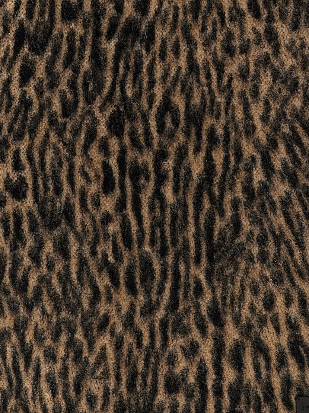 Saint Laurent Leopard Knitted Scarf