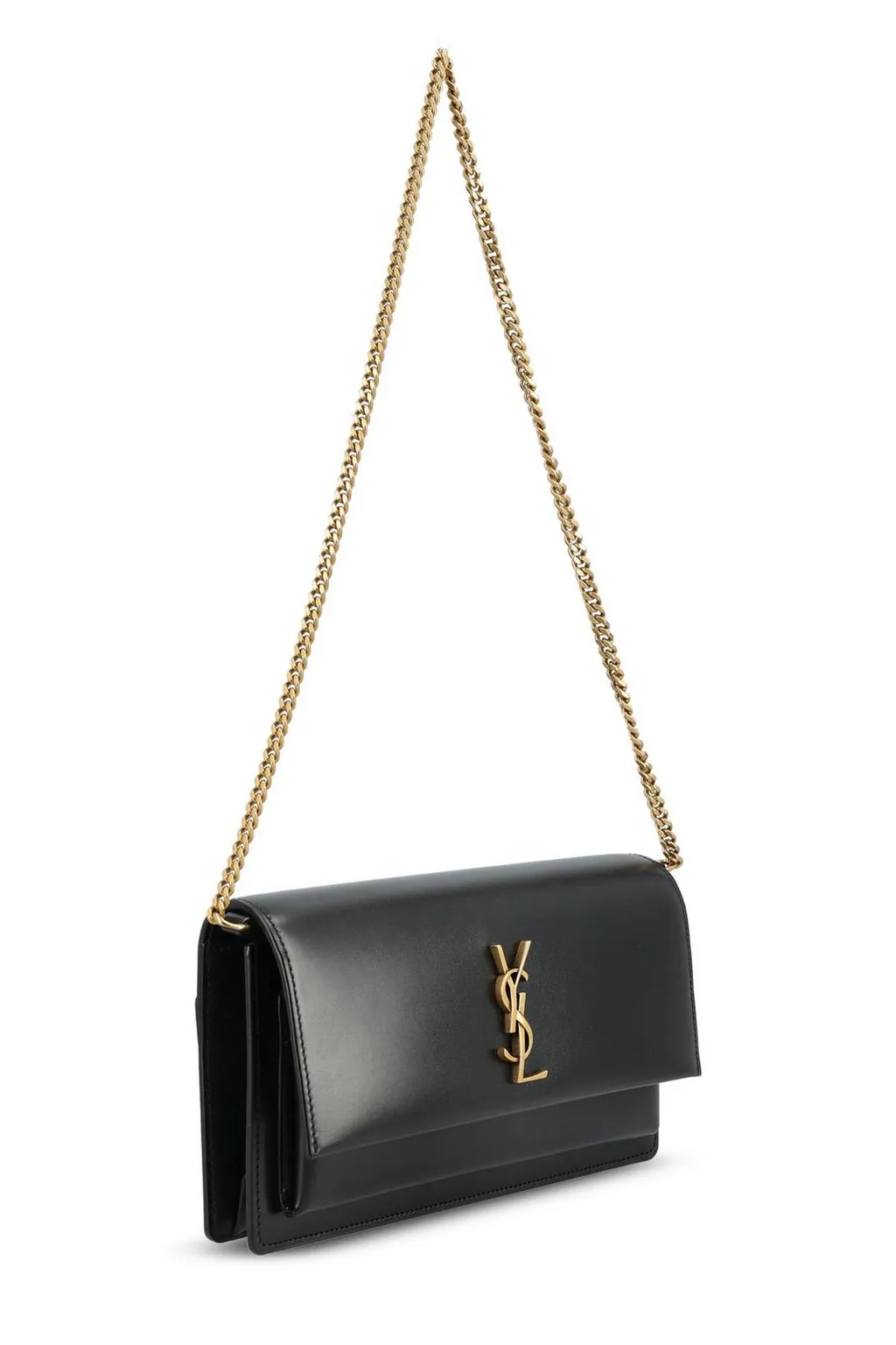 Saint Laurent Sunset Foldover Top Clutch Bag