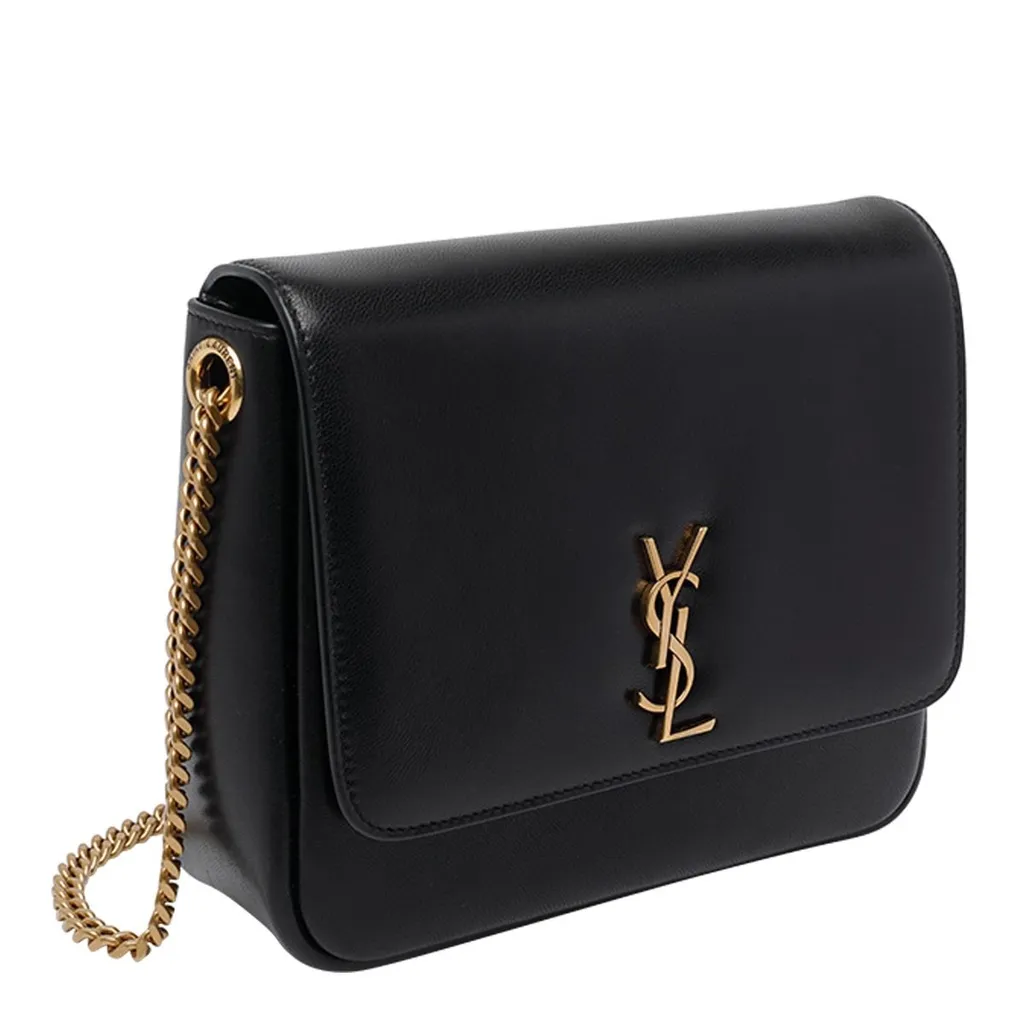 Saint Laurent Kate Logo Plaque Shoulder Bag