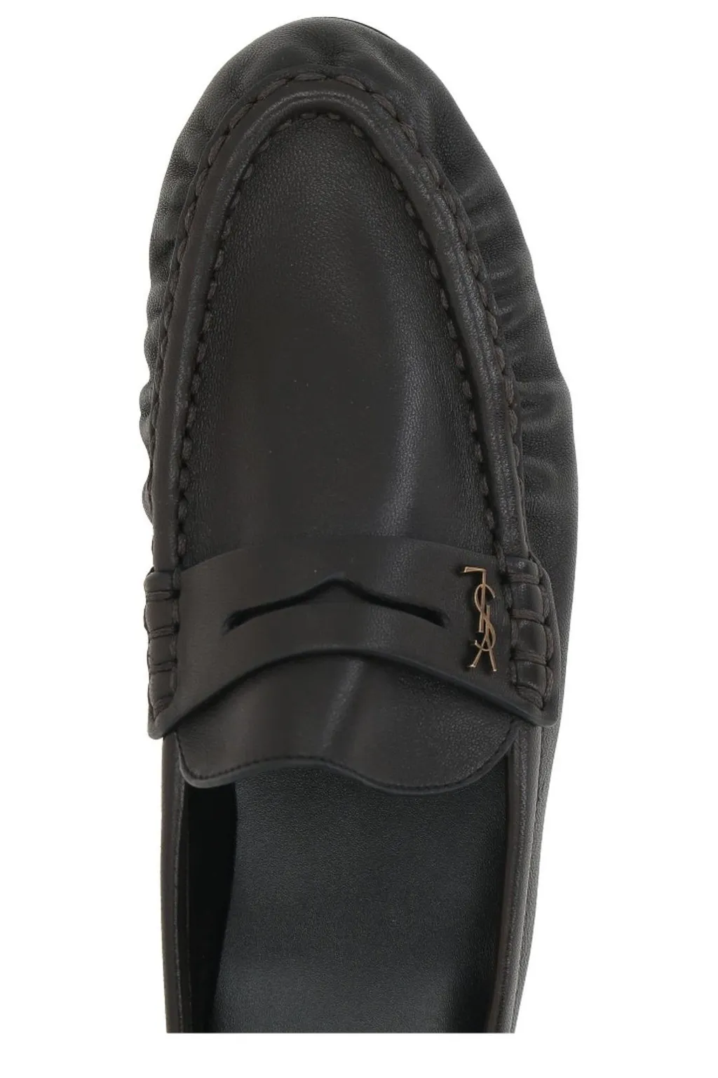 Saint Laurent Ruched Logo Plaque Mules