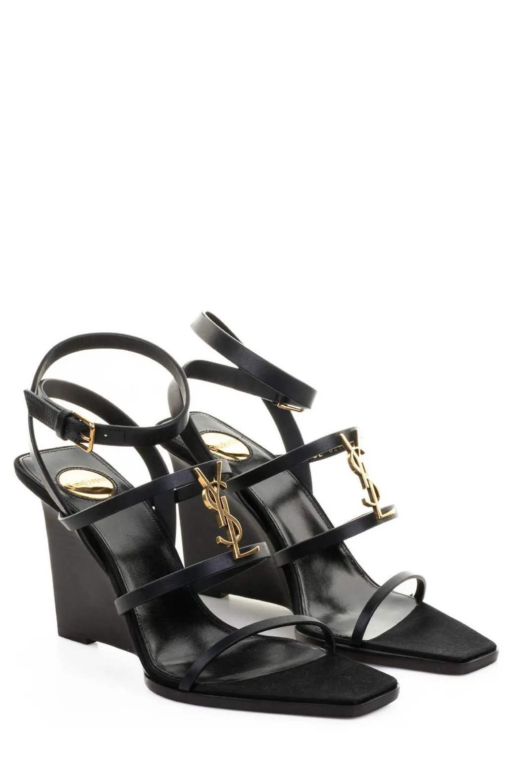 Saint Laurent Cassandra Logo Plaque Sandals