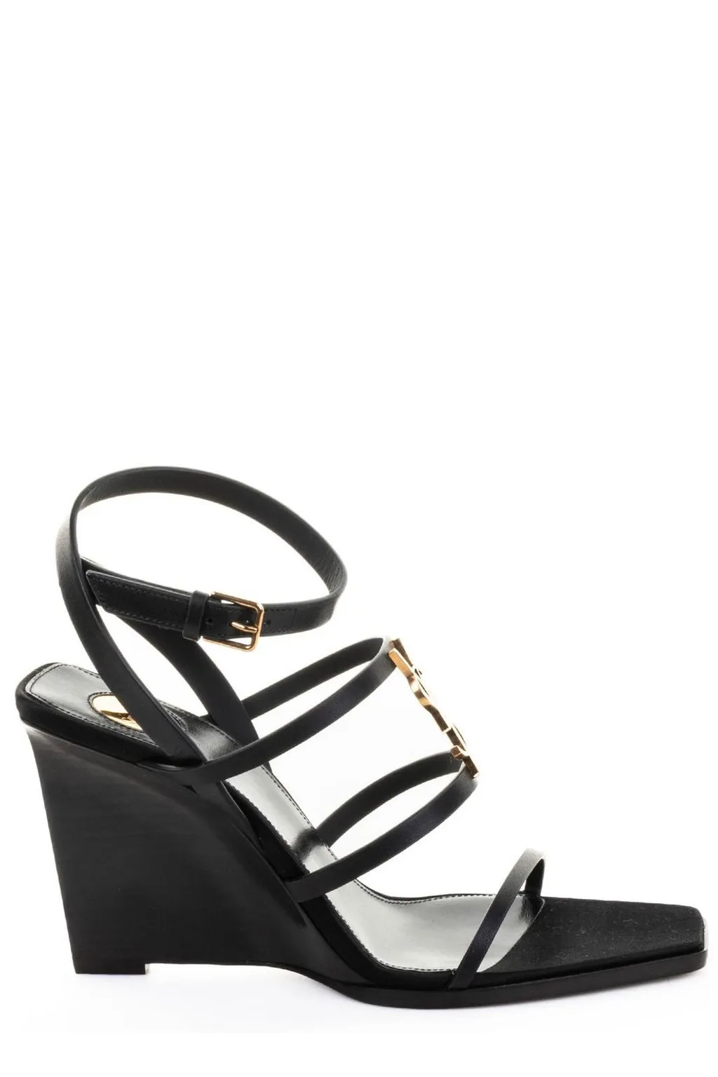 Saint Laurent Cassandra Logo Plaque Sandals